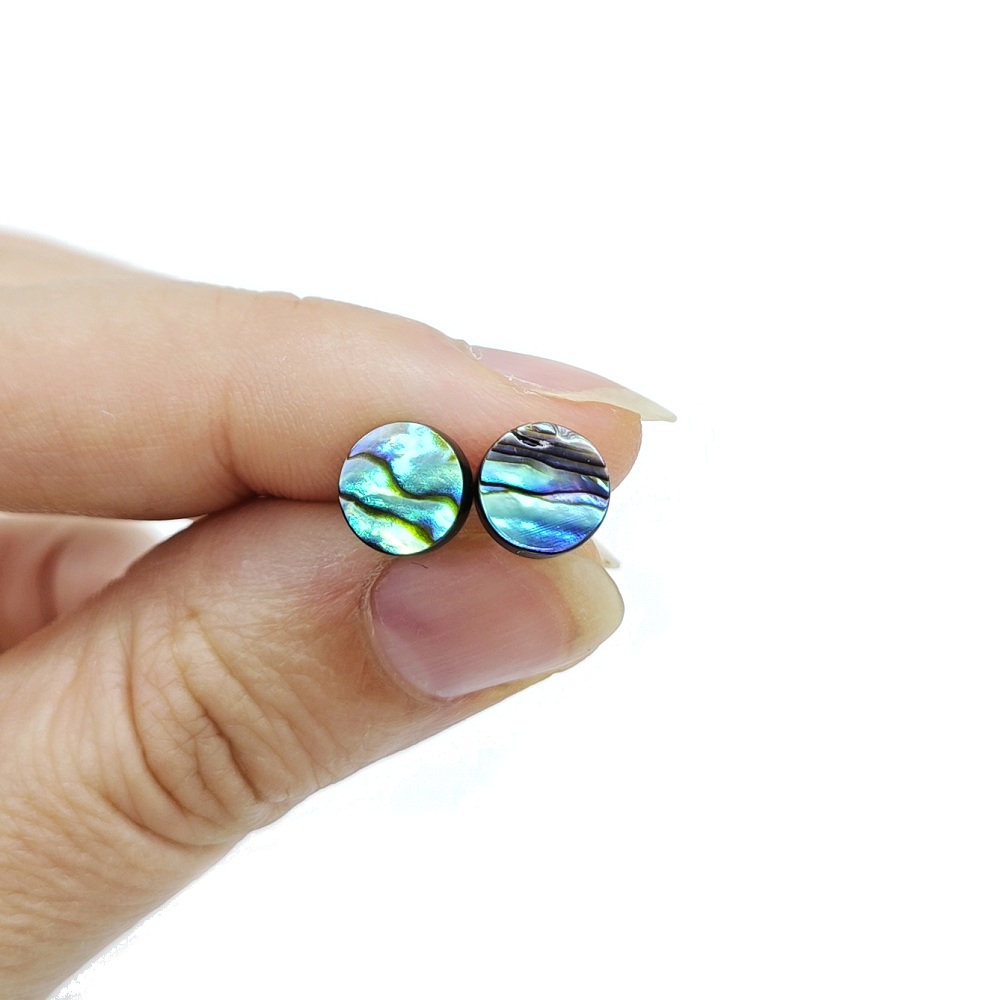 Pecky abalonská mušle 8 mm - náušnice - Obrázek 2