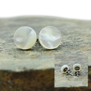 Pecky perleť 8 mm - náušnice