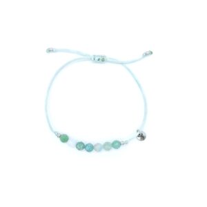 Amazonit fazetovaný 6 mm - silky náramek