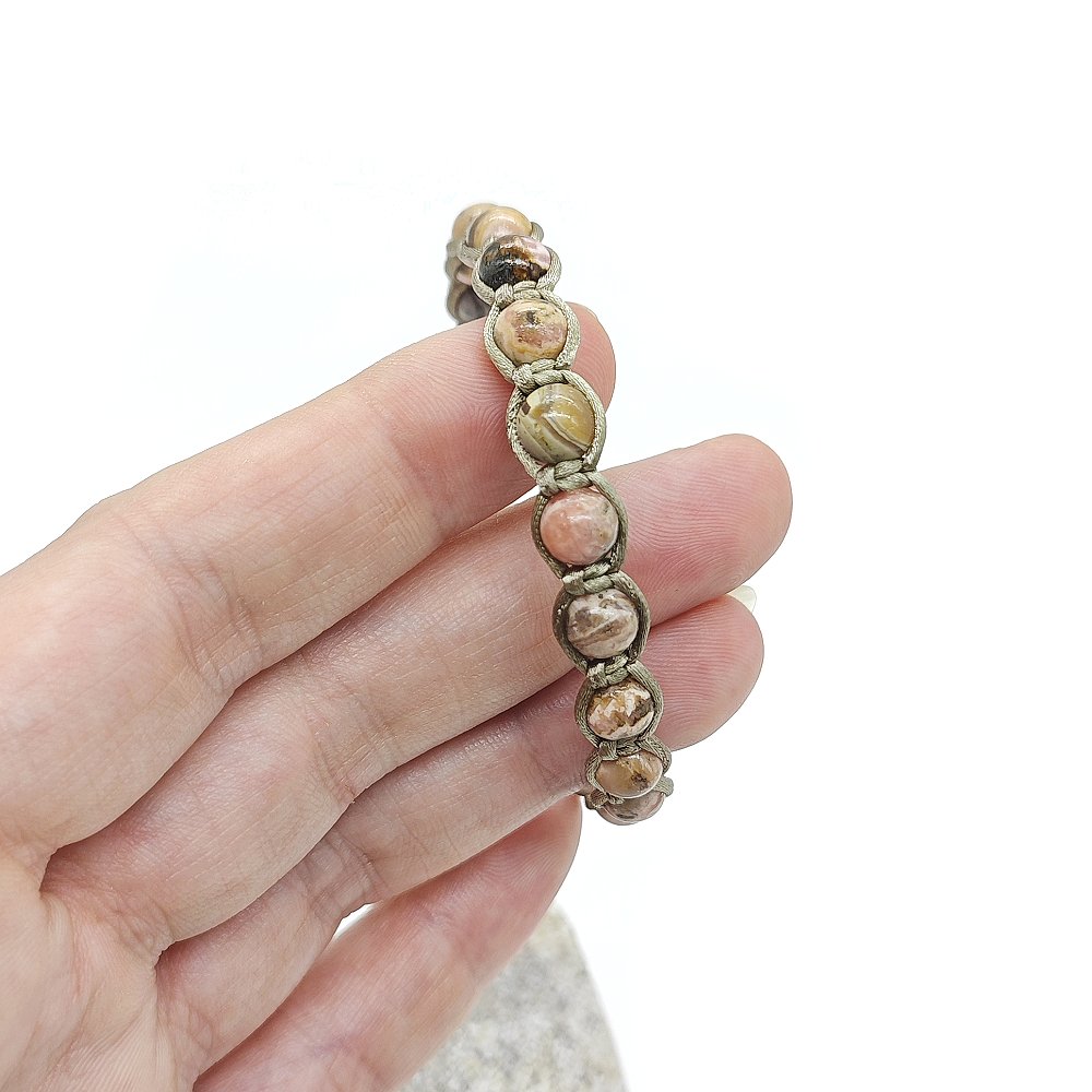 Rodonit 6 mm - shamballa náramek - Obrázek 4