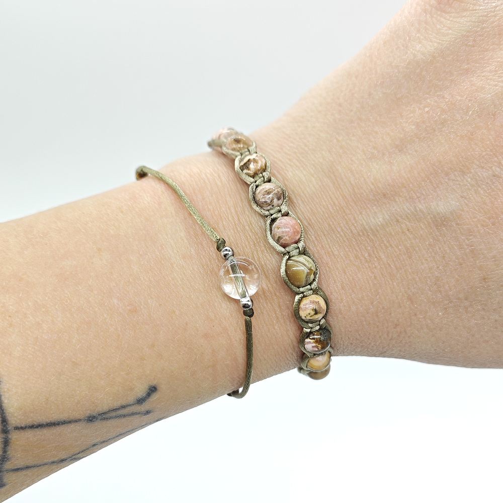 Rodonit 6 mm - shamballa náramek - Obrázek 6