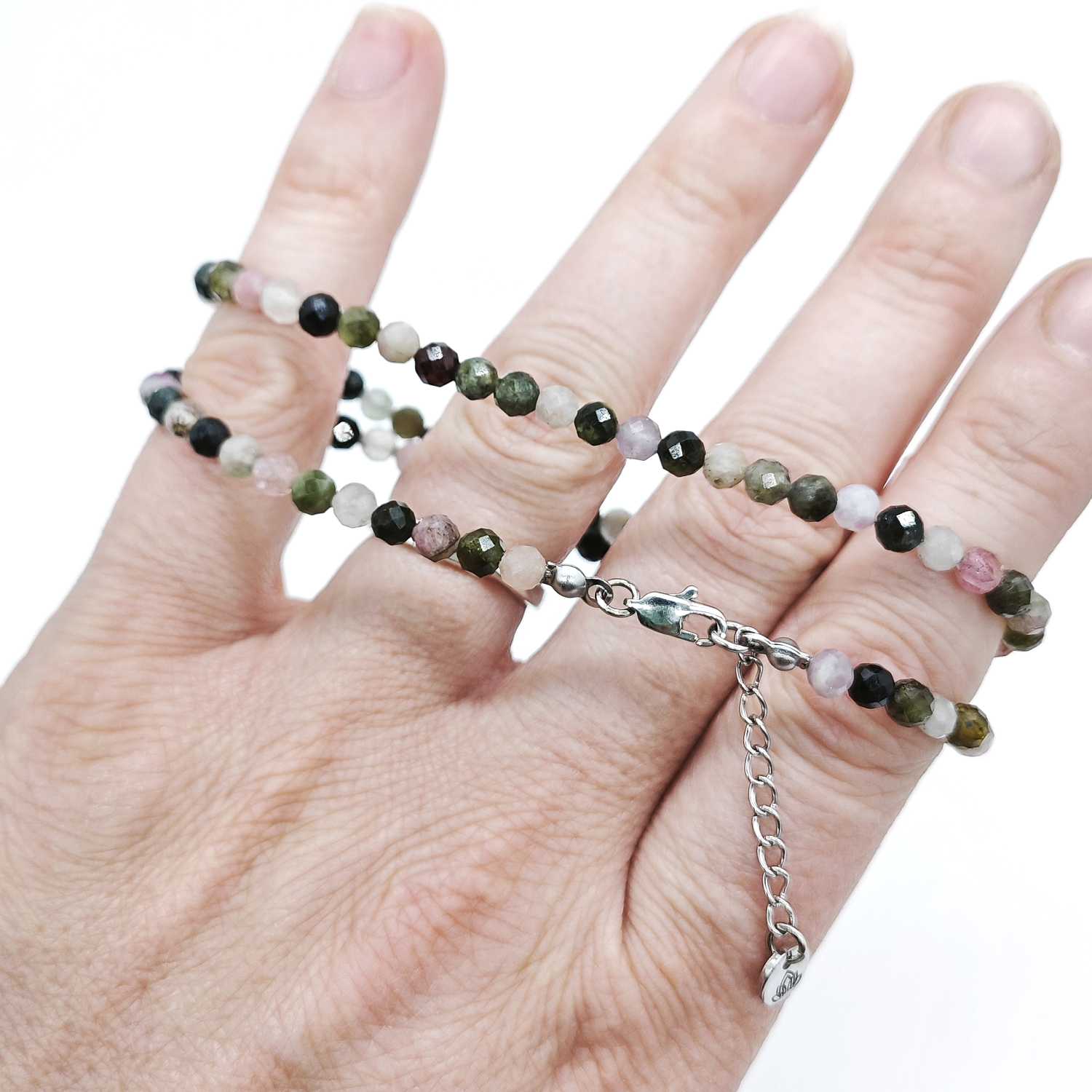 Turmalín 4 mm - choker náhrdelník - Obrázek 5